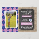 Search for girls golf party invitations Pink