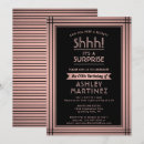 Search for rose gold surprise party invitations Stripes