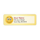 Search for emoticon return address labels Happy
