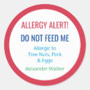 Search for food allergy stickers Alert
