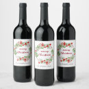 Search for merry christmas wine labels Holly berry