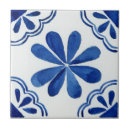 Search for blue floral pattern tiles Blue and white