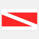 Search for dive flag stickers Red