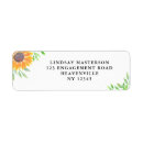Search for sunflower return address labels weddings Watercolor floral