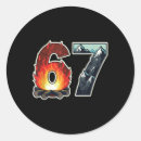 Recherche de numéro six autocollants Mème numéro 67