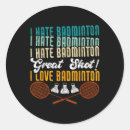 Search for love badminton stickers Funny