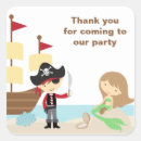 Search for mermaid and pirate stickers Birthday
