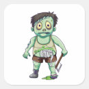 Search for zombie green stickers Halloween