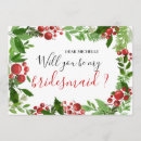 Search for christmas wedding bridesmaid cards Red