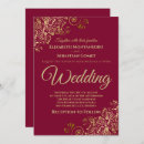 Search for maroon and gold wedding invitations Traditional