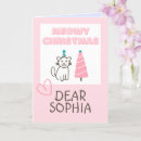 Search for white cat christmas cards Whimsical