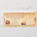 Search for vintage ticket wedding invitations Elegant