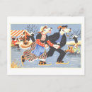 Search for vintage skating postcards Winter