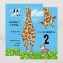 Search for monkey 2nd birthday invitations Giraffe
