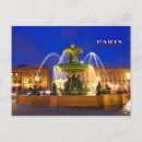 Search for paris night postcards Place de la concorde