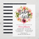 Search for floral wreath baby shower invitations For her