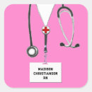 Search for nurse name stickers Pink