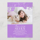 Search for purple and silver birthday invitations Floral