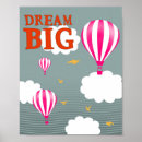 Search for hot air balloon nursery posters Pink