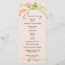 Search for hydrangea wedding programs Order of service