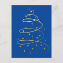 Recherche de arbre de noël abstrait cartes postales Bleu