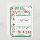 Search for funny money holiday cards Green