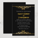 Search for great gatsby wedding invitations Black and gold