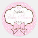Search for pink and brown polka dots stickers Baby shower