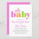 Search for bright baby shower invitations Typography