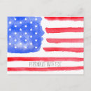 Search for red white blue stripes postcards America