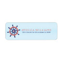 Search for navy blue and white stripes return address labels Pattern
