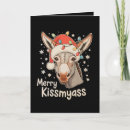 Search for funny donkey christmas cards Santa