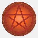 Search for red pentacle stickers Wicca