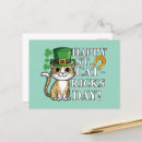 Recherche de leprechauns cartes postales Chat
