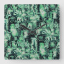 Recherche de mosaïque abstraite horloges Vert
