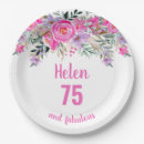 Search for 75th birthday plates Pink