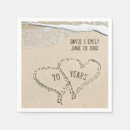 Search for 70th anniversary napkins Heart