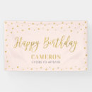 Search for pink and gold banners Party