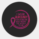 Search for burgundy ribbon stickers Support