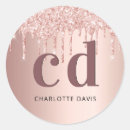 Search for bussiness name stickers Rose gold
