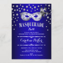Search for blue masquerade party invitations Mask