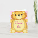 Search for lion thank you cards Pink
