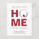 Search for moving announcement christmas postcards Red
