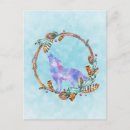 Search for watercolor wolf postcards Purple