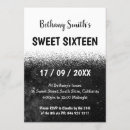 Search for ombre sweet 16 invitations Silver