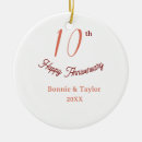 Search for 10th wedding anniversary ornaments 10 20 30 40