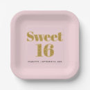 Search for sweet 16 plates Glitter