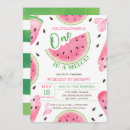 Search for one in a melon birthday invitations Green