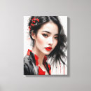 Search for red lips woman art Portrait