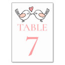 Search for love bird wedding table cards Lovebirds